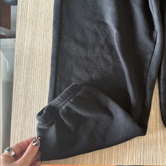 Old Navy Black Jogger Sweatpants Womens Size M Cozy Drawstring - Picture 3 of 9